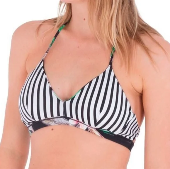 🍸HURLEY BRAND NEW REVERSIBLE BIKINI SET. TOP XL BOTTOM L